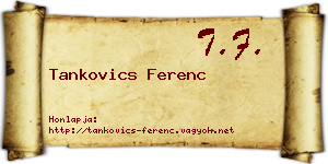 Tankovics Ferenc névjegykártya